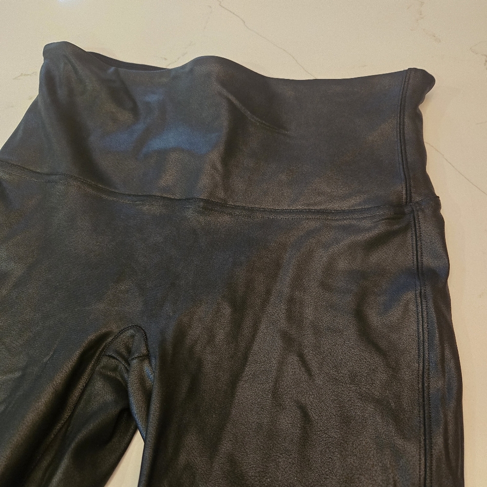 Spanx Black Faux Leather Leggings